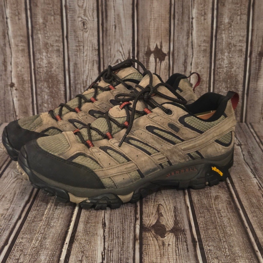 Sz 13 Wide Mens Merrell Moab 2 Vent Waterproof Earth Brown Hiking Shoes J08871W